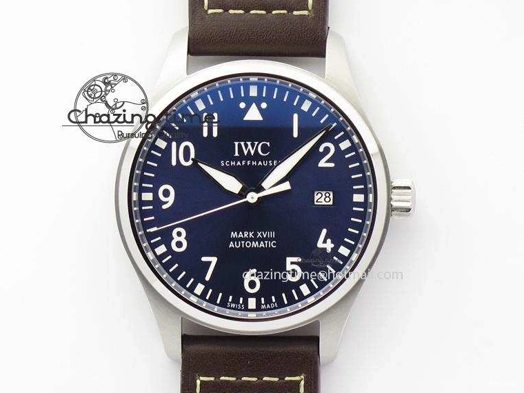 MIROTIME 0409 Mark XVIII Le Petit Prince IW327004 SS Mk Maker Best Edition Blue Dial On Brown Leather Strap A TimelessDesign 7296